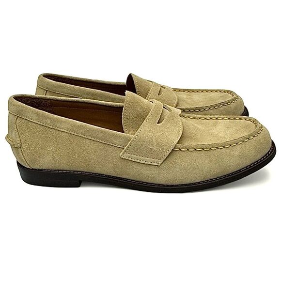Polo Ralph Lauren Men’s Alston Penny Loafers 10.5 M Beige Suede Casual Shoes main image 4